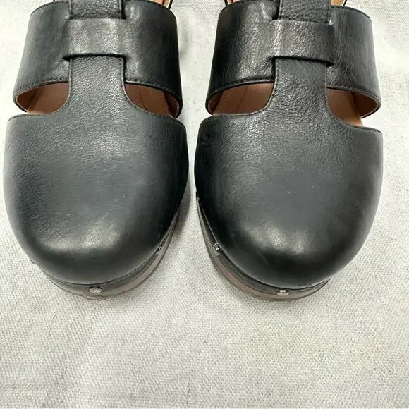 Vionic Faye black leather t strap closed toe clog US Size 9 Euro 41 - Picture 5 of 15